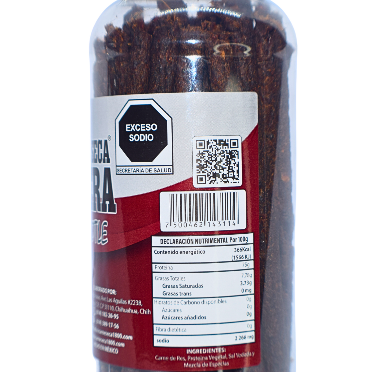 Tiras de carne seca 1800 sabor chipotle reverso