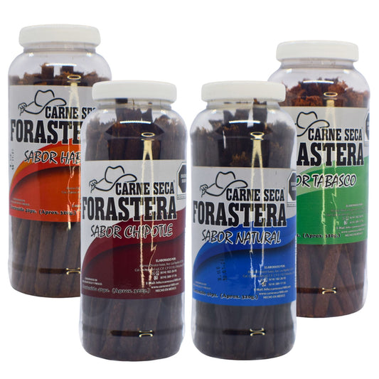 Paquete 4 botes de tiras Carne Seca 1800